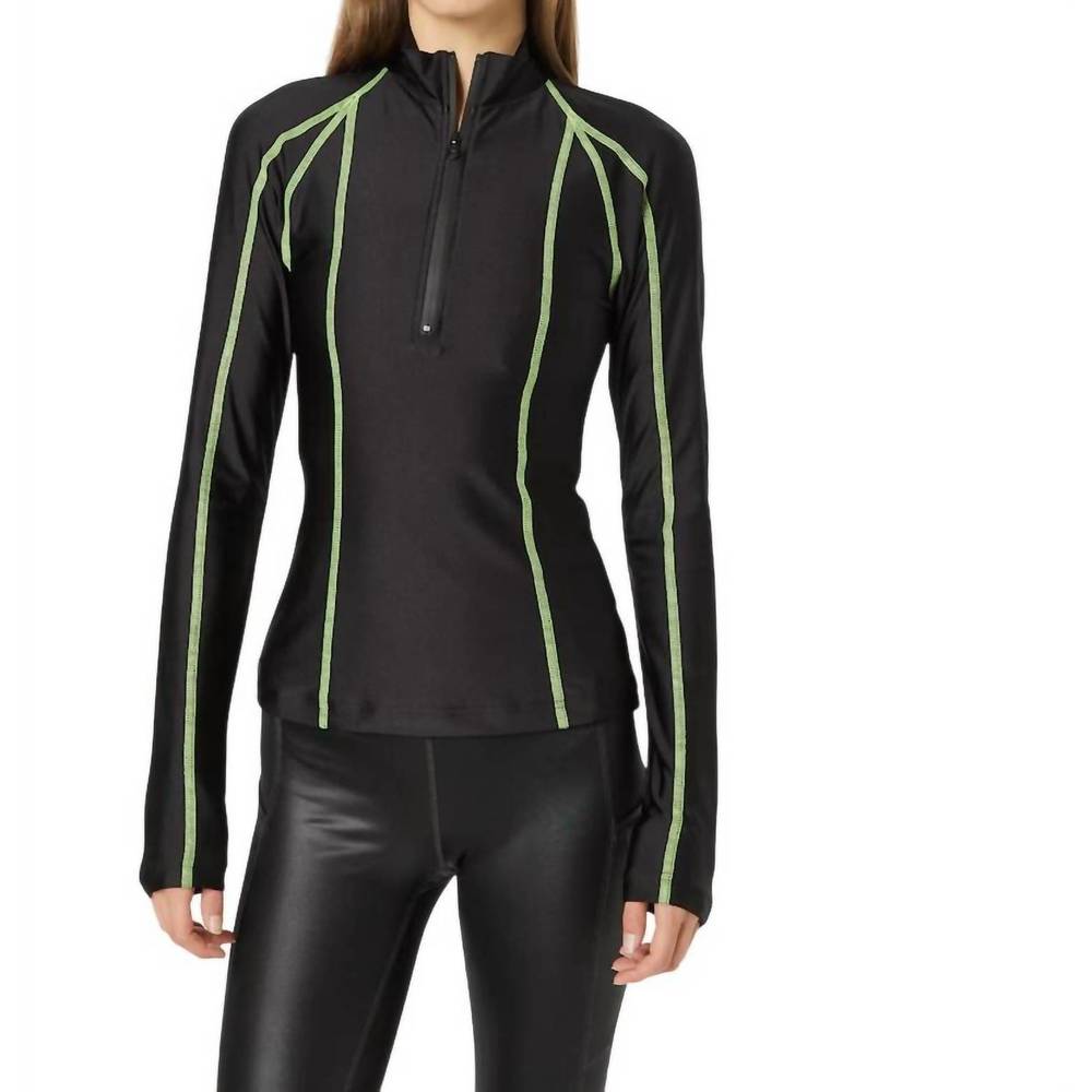 NEW OVAL SQUARE gym blouse in black